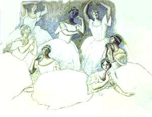 Пабло Пикассо 1919-1920гг "Танцоры"