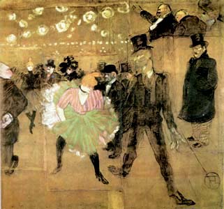 Ля Гулю и Валентин Дезоссе, танцующие в Мулен Руж - 1895